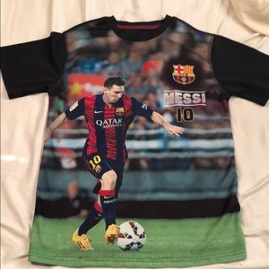 FCB Messi mens dry fit short sleeve size small